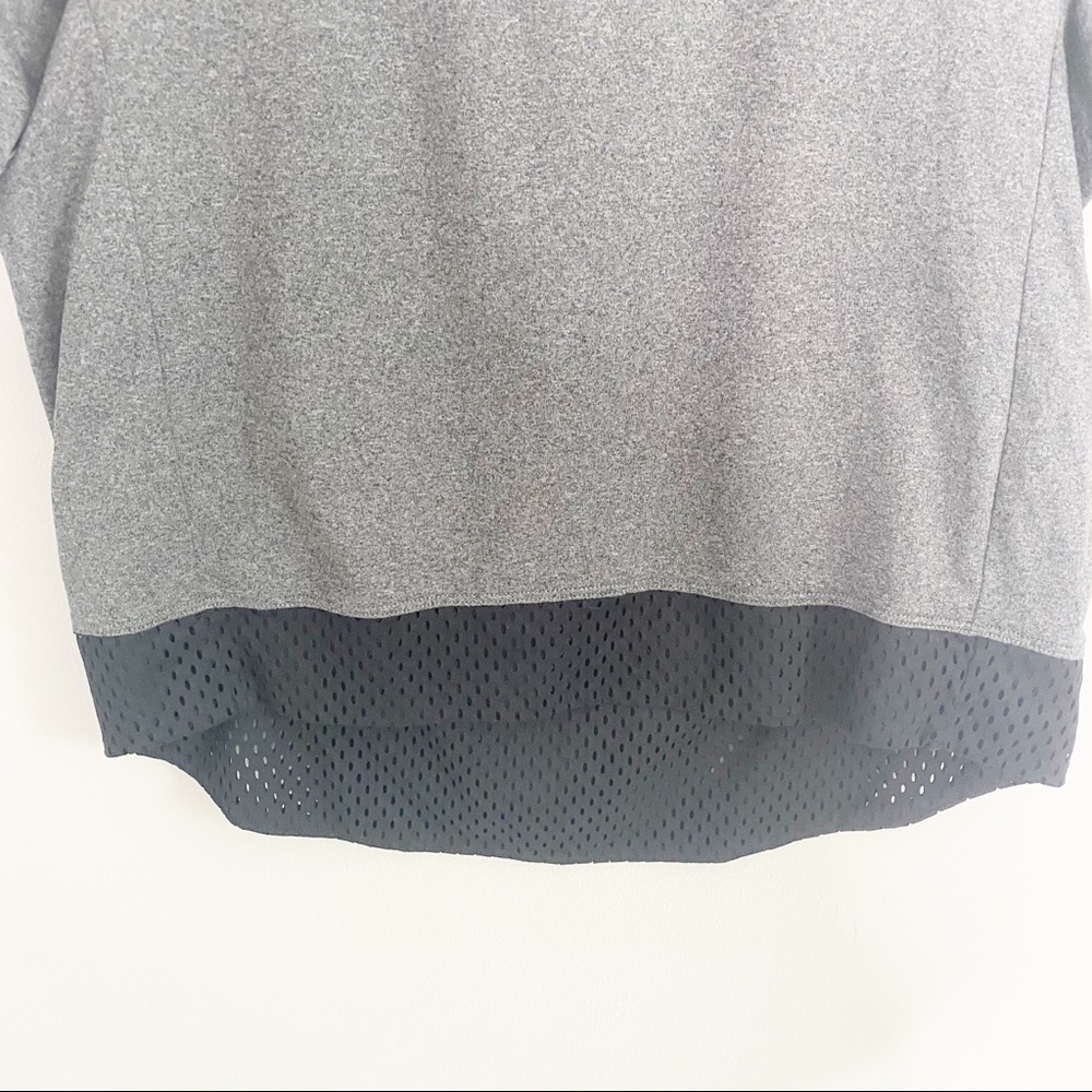 Adidas Boxy Mesh Cropped Tee in Grey and Black - Picture 3 of 8